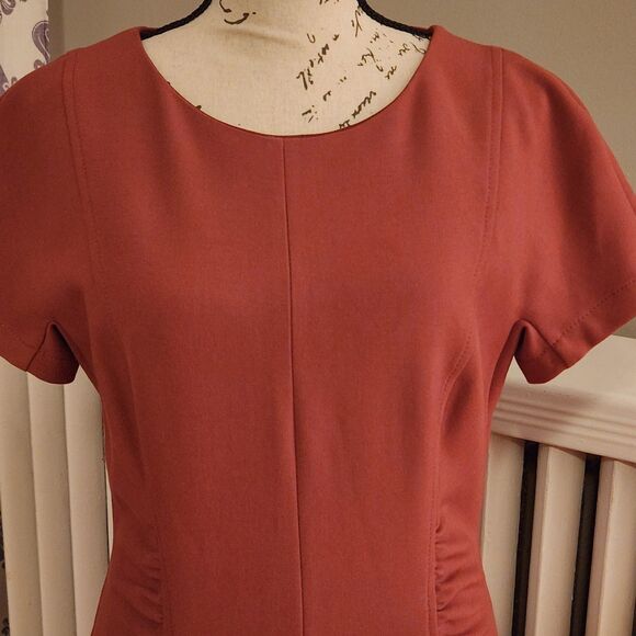 NWT Boss Hugo Boss Dakela Sheath Dress, S/S, Pencil Skirt, Rosewood/Mauve, Sz 8 - Picture 6 of 16